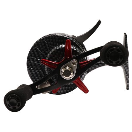 Катушка инерционная (зимняя) Grows Culture Jigit Left Карбон/красная