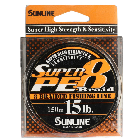 Плетеный шнур Sunline Super PE 8 Braid 150 м #1.5(15 Lb)