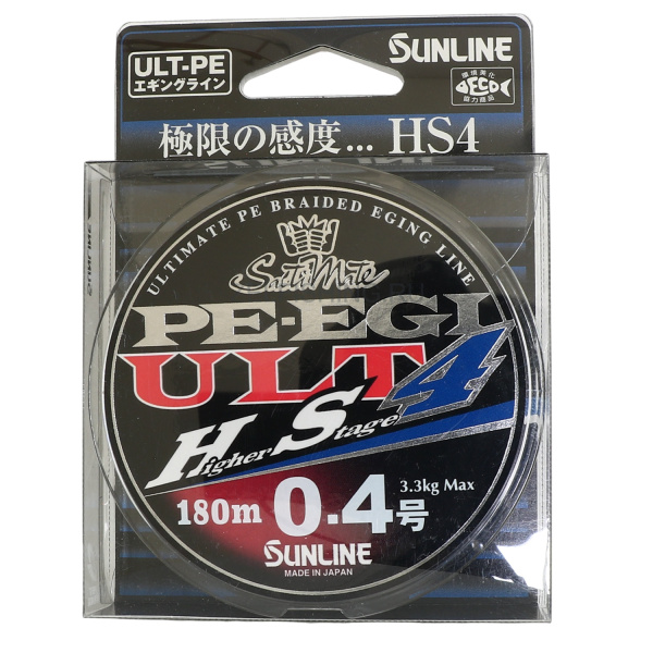 Плетеный шнур Sunline PE EGI ULT HS4 Multicolor180м #0.4