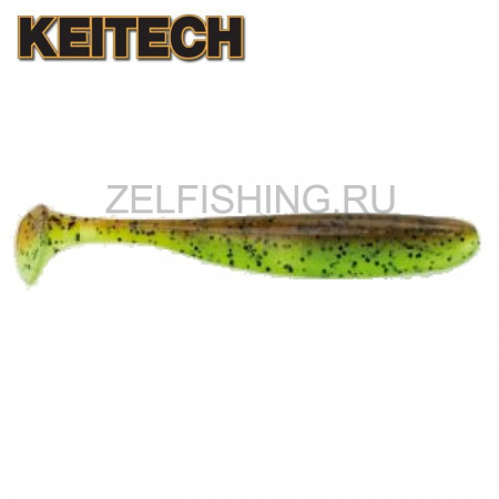 Силиконовая приманка Keitech Easy Shiner 4" #401 Green Pumpkin/Chartreuse