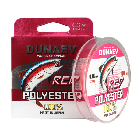 Леска Dunaev Polyester Red 100м 0.117