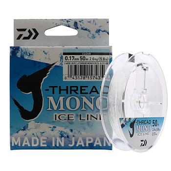 Леска Daiwa J-THREAD MONO ICE LINE 50м