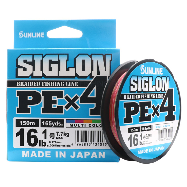 Плетеный шнур Sunline Siglon PE x4 Multicolor5 150м #1/16Lb