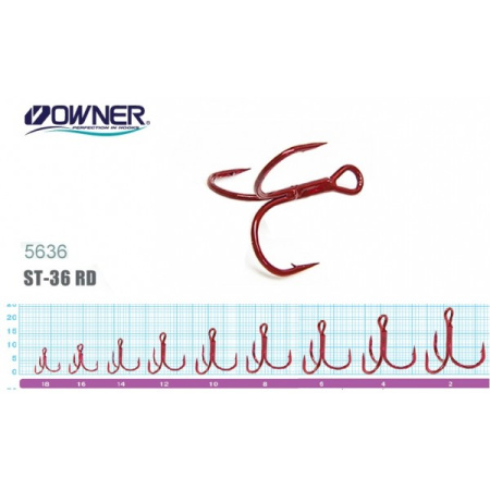Тройной крючок Owner ST-36RD 2