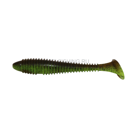 Силиконовая приманка Keitech Swing Impact Fat 6,8" #401 Green Pumpkin/Chartreuse